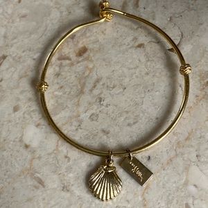 Lily Pulitzer Sea Shell Charm Bangle Gold Tone